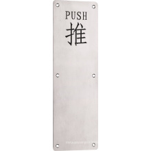 Stainless Steel Door Handle of Plate with Indicator Signs